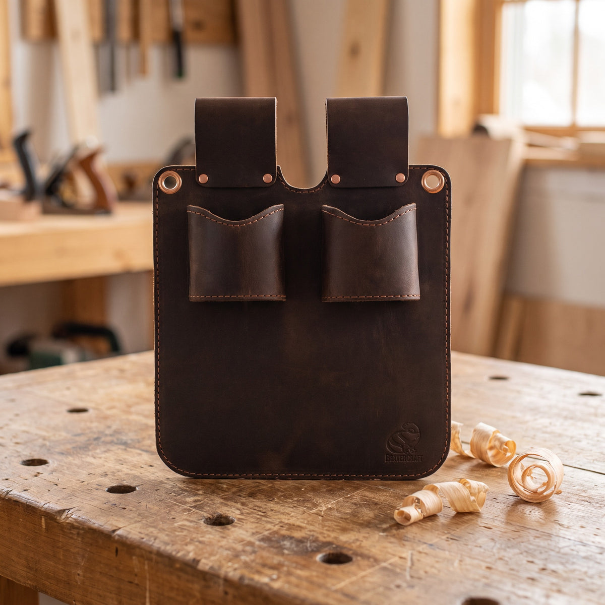 Leather Hatchet Adze Holder Holster With Belt Loops
