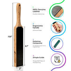 Dual-Sided Leather Paddle Strop