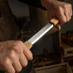 Cuchillo de desbaste con funda de cuero - DK2S