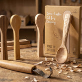 Spoon Carving Blanks Set (4 pcs) for Wood Carving – Mixed Wood (Elm, Walnut, Maple, Alder) – BB3