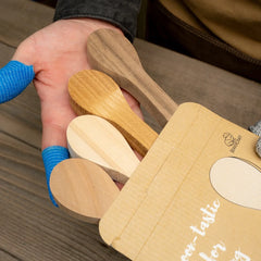 Spoon Carving Blanks Set (4 pcs) for Wood Carving – Mixed Wood (Elm, Walnut, Maple, Alder) – BB3