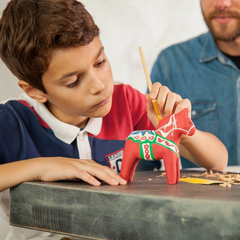 Dala Horse Carving Kit - Complete Starter Whittling Kit for Beginners Adults Teens and Kids - DIY02