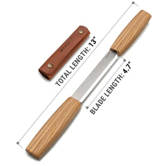 Cuchillo de desbaste con funda de cuero - DK2S