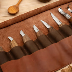 Deluxe Wood Carving Set With Walnut Handles – S18X