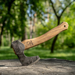 Bushcraft Hatchet – Compact Long-Bearded Axe for Carving & Camping – AX6