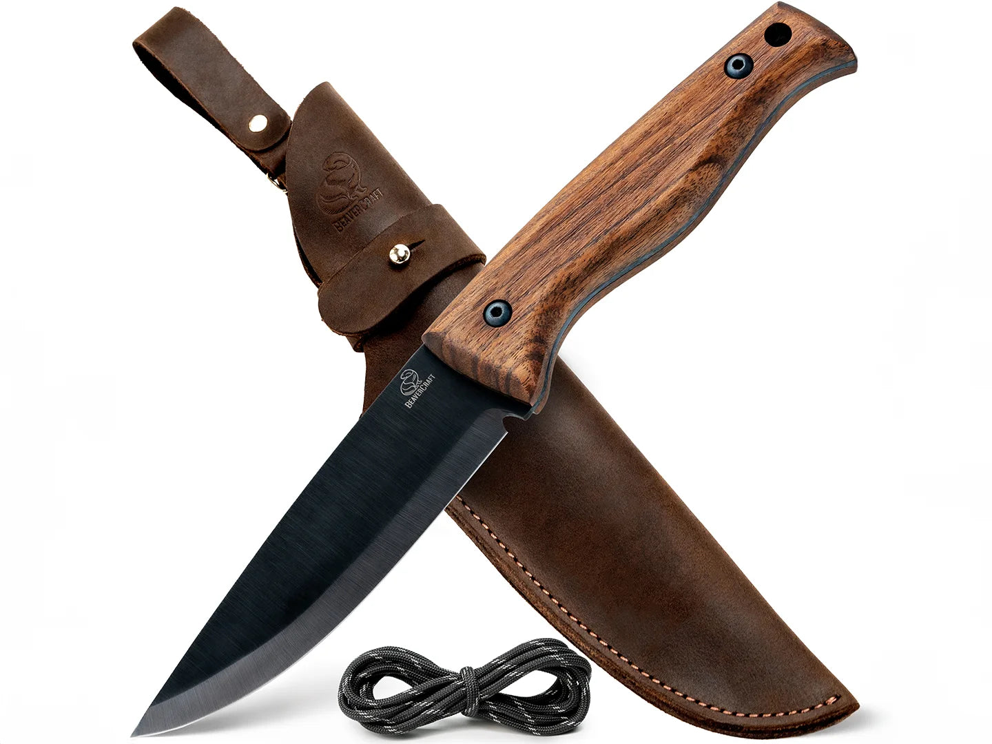Carbon Steel Fixed-Blade Bushcraft Knife