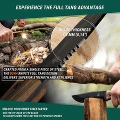 Carbon Steel Bushcraft Knife