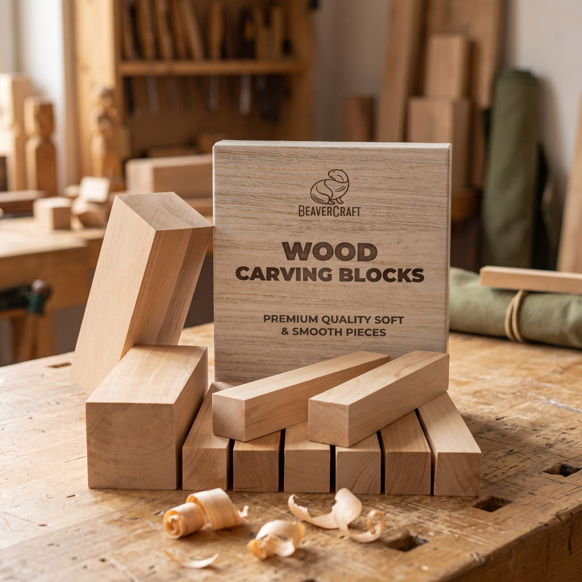 Alder Carving Block Set, 10 pcs