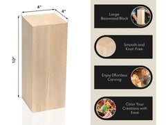 BW1 Large - Large Basswood Carving Block