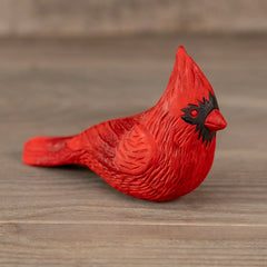 Bloc de sculpture oiseau Cardinal du Nord