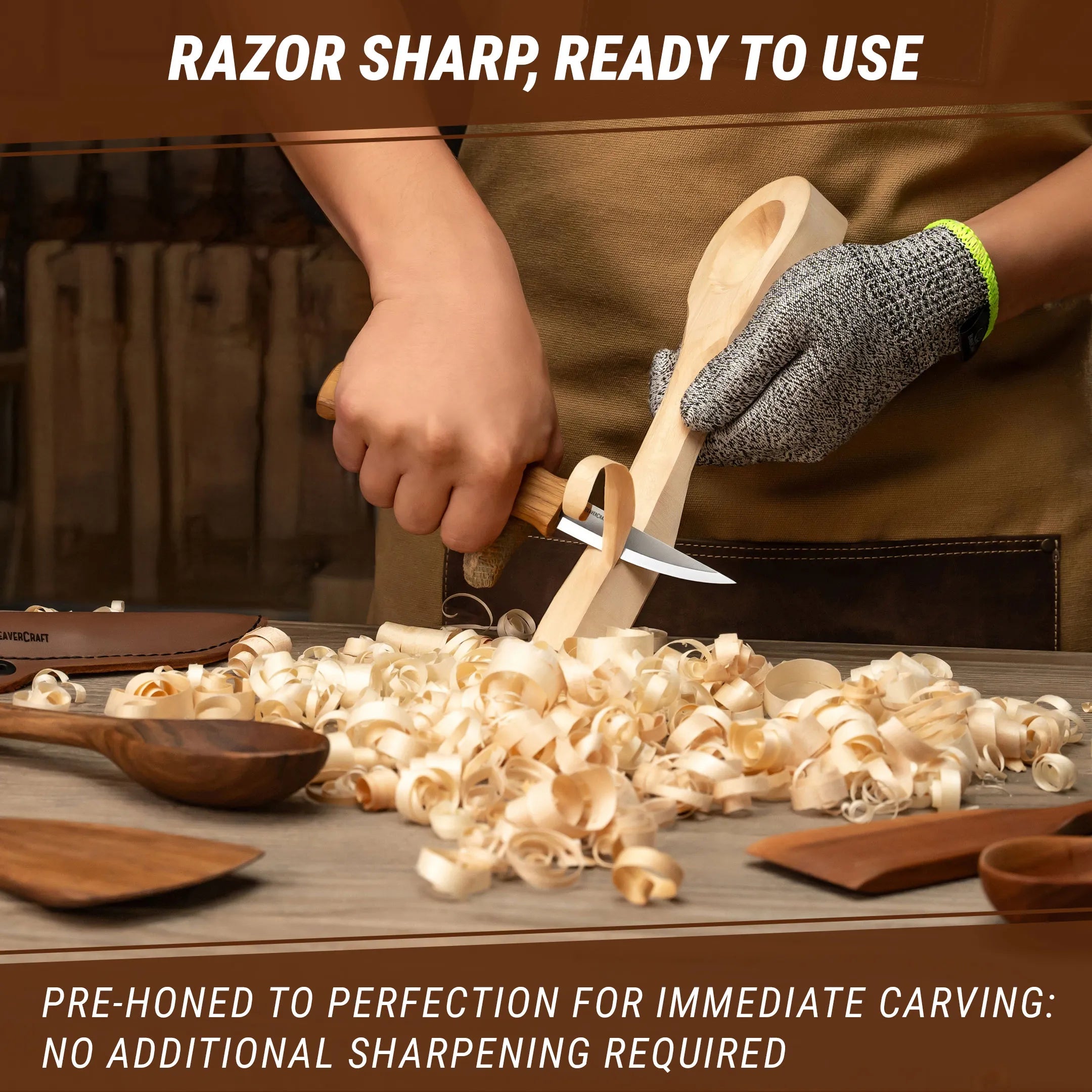 Whittling Knife with Leather Sheath