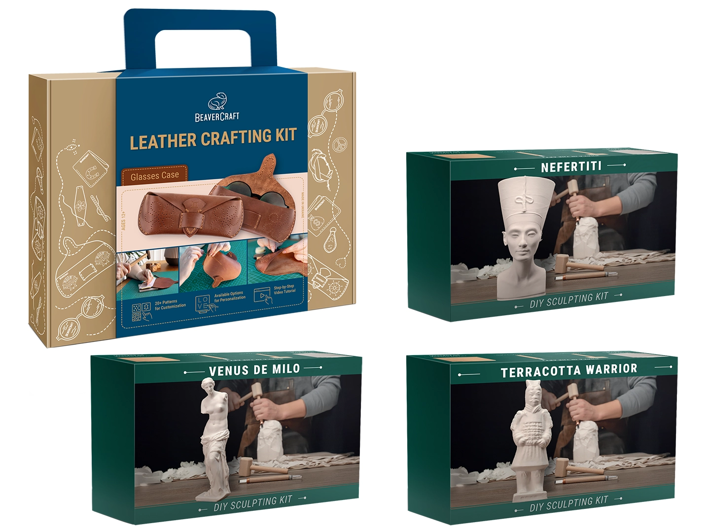 4-in-1 Gift Bundle – Sculpt & Discover: 3 Relics + Leather Case