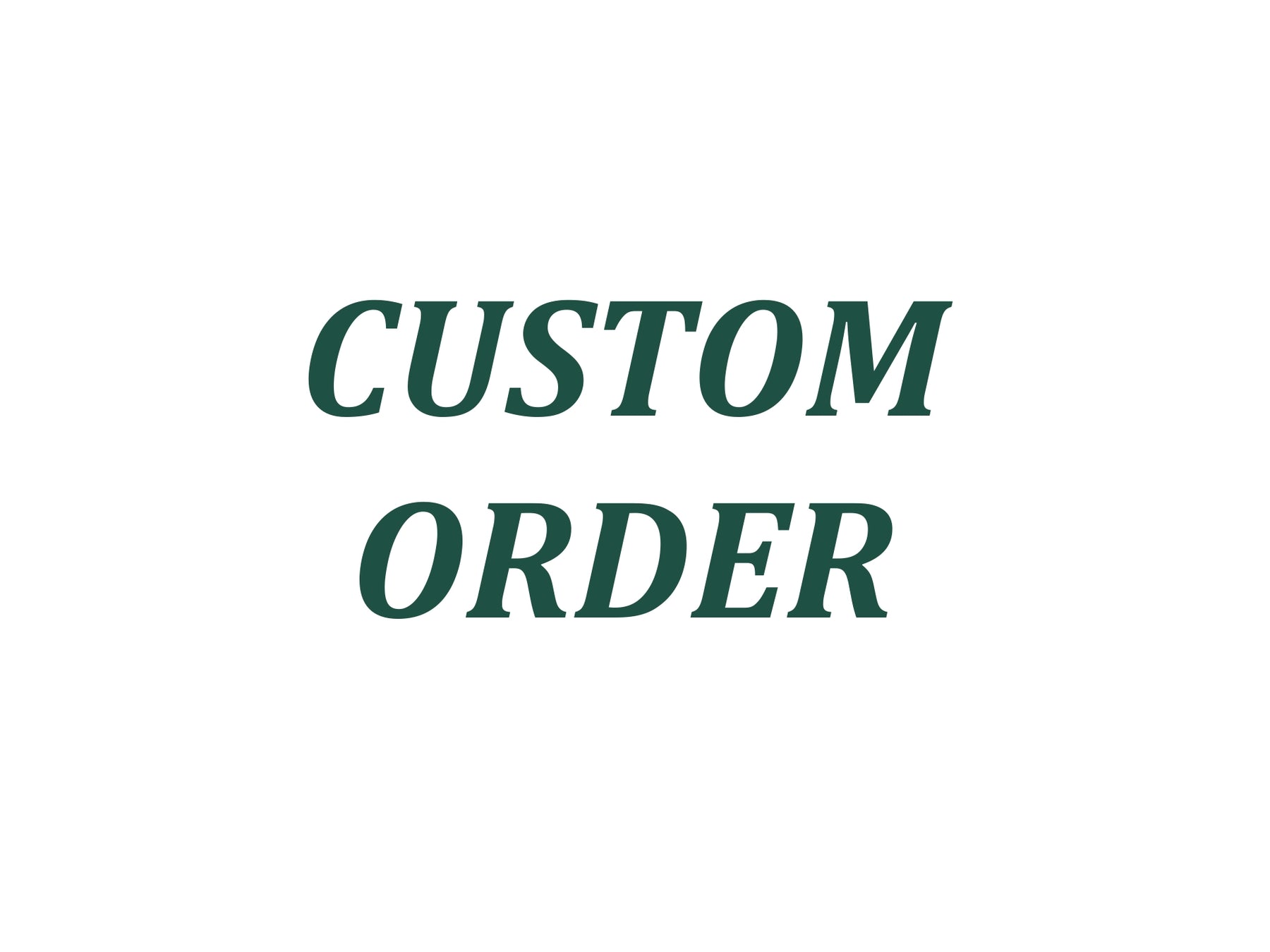 Pedido Personalizado para RANDALL STIGER
