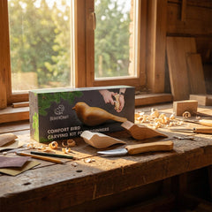 Comfort Bird Carving Kit - Complete Starter Whittling Kit for Beginners Adults Teens and Kids - DIY01