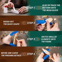 Wizard Starter Bundle – DIY Carving Kit with Safety Gloves in size S