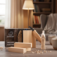 Wizard & Celtic Spoon Carving Bundle - Complete Beginner Whittling Set for Adults & Teens