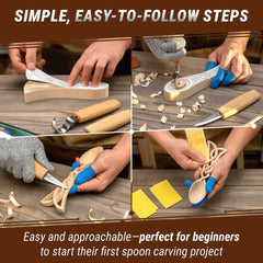 Celtic Spoon Carving Kit – Complete Starter Whittling Kit for Beginners – DIY04