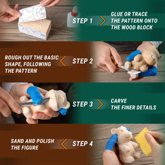 Kit de sculpture d'ours – Kit complet de démarrage pour débutants – DIY05