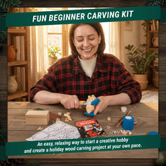 DIY06 – Santa Schnitz Set – Starter-Schnitzset für Anfänger, Erwachsene, Jugendliche und Kinder