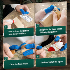 DIY06 – Santa Schnitz Set – Starter-Schnitzset für Anfänger, Erwachsene, Jugendliche und Kinder