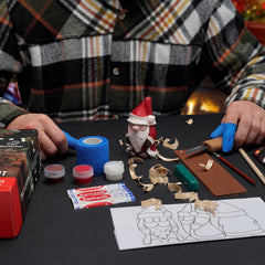 Santa Carving Kit – Complete Starter Whittling Kit for Beginners, Kids & Adults – DIY06