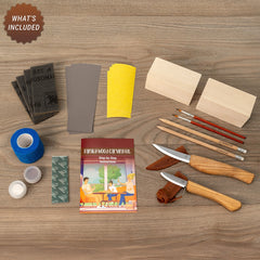 Mushroom Carving Kit – Family Fun Whittling Kit for Beginners, Kids & Adults – DIY09