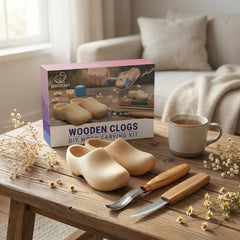 Wooden Clogs Carving Kit – Complete Starter Wood Carving Kit – DIY10