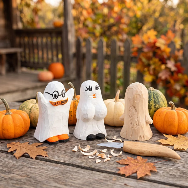 Ghosts Wood Carving Kit – Complete Whittling Kit for Beginners, Kids & Adults