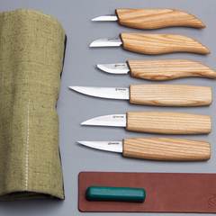 Basic Wood Carving Knives Set with Leather Strop – S58