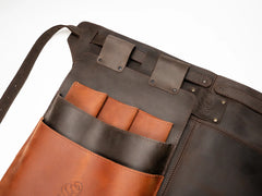 Leather Work Apron and Tool Belt Pouch Set