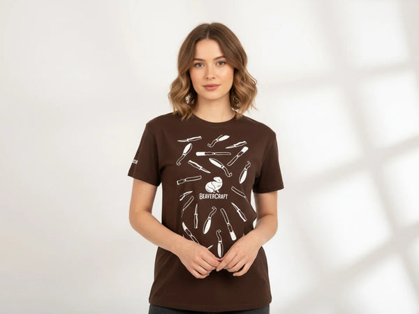 BeaverCraft Damen-T-Shirt (Braun)