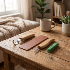 Left-Handed 2-Piece Spoon Carving Set – Mini Wood Carving Knife Set – S02L