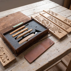 Chip Carving Knives Set in a Book Case - S05 Book