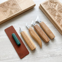 Chip Carving Knives Set in a Book Case - S05 Book