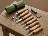 8-Piece Wood Carving Tool Set – Extended Wood Carving Knife Set in Tool Roll – S08