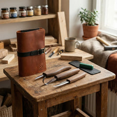 Deluxe Spoon Carving Set With Walnut Handles - S13X