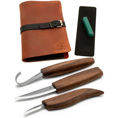 Deluxe Spoon Carving Set With Walnut Handles - S13X