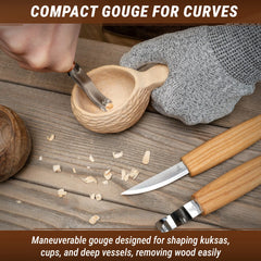 Complete Spoon Carving Tool Set – Wood Carving Set for Beginners and Pros – S14m