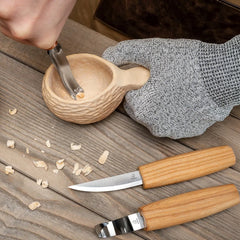 3-Piece Spoon Carving Tool Set – Beginner to Pro Wood Carving Set in Tool Roll – S14M