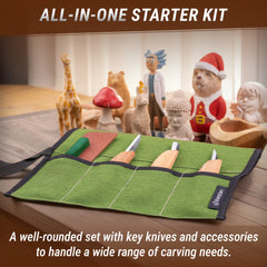S15 – Starter Schnitz- und Kerb-Messer-Set (+Zubehör)