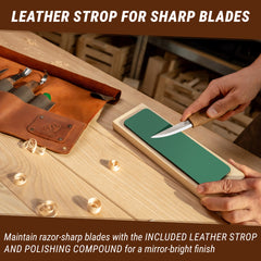 Deluxe Wood Carving Set With Walnut Handles – S18X