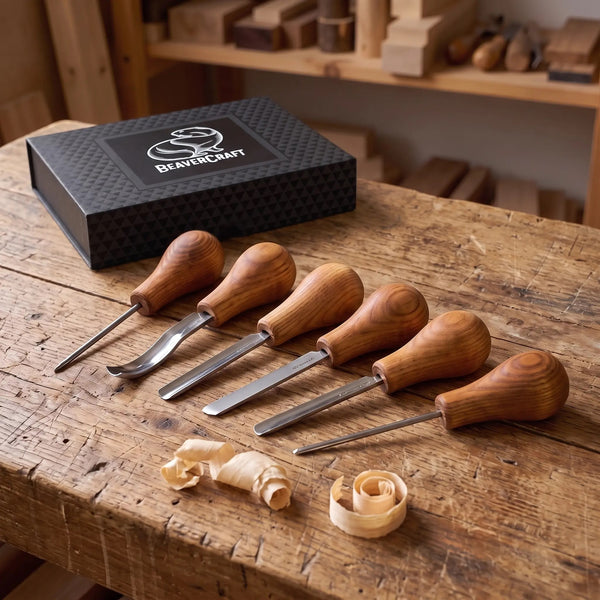 Palm Carving Tool Set in Gift Box, 6 pcs