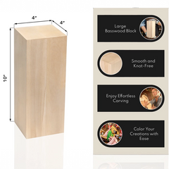 Large Basswood Carving Block for Wood Carving – BW1 Large