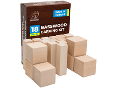 Set of Basswood Carving Blocks 18pcs