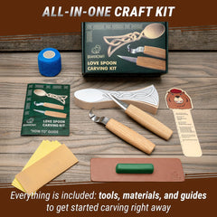 Celtic Spoon Carving Kit – DIY Carving Kit with Safety Gloves in size S