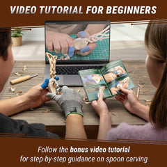 Wizard & Celtic Spoon Carving Bundle - Complete Beginner Whittling Set for Adults & Teens