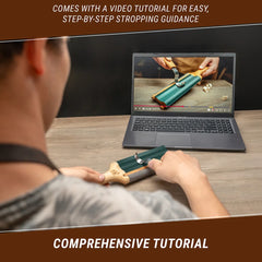 Dual-Sided Leather Paddle Strop for Hook Knives & Gouges – LS5P1