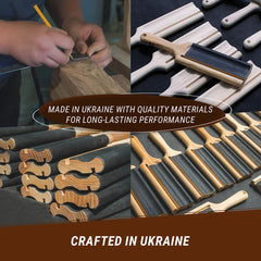 Dual-Sided Leather Paddle Strop for Hook Knives & Gouges – LS5P1