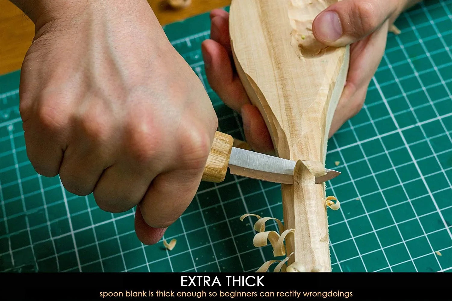 Wooden spoon knife