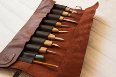 Leather Tool Storage Roll for 8 Tools - TR8X